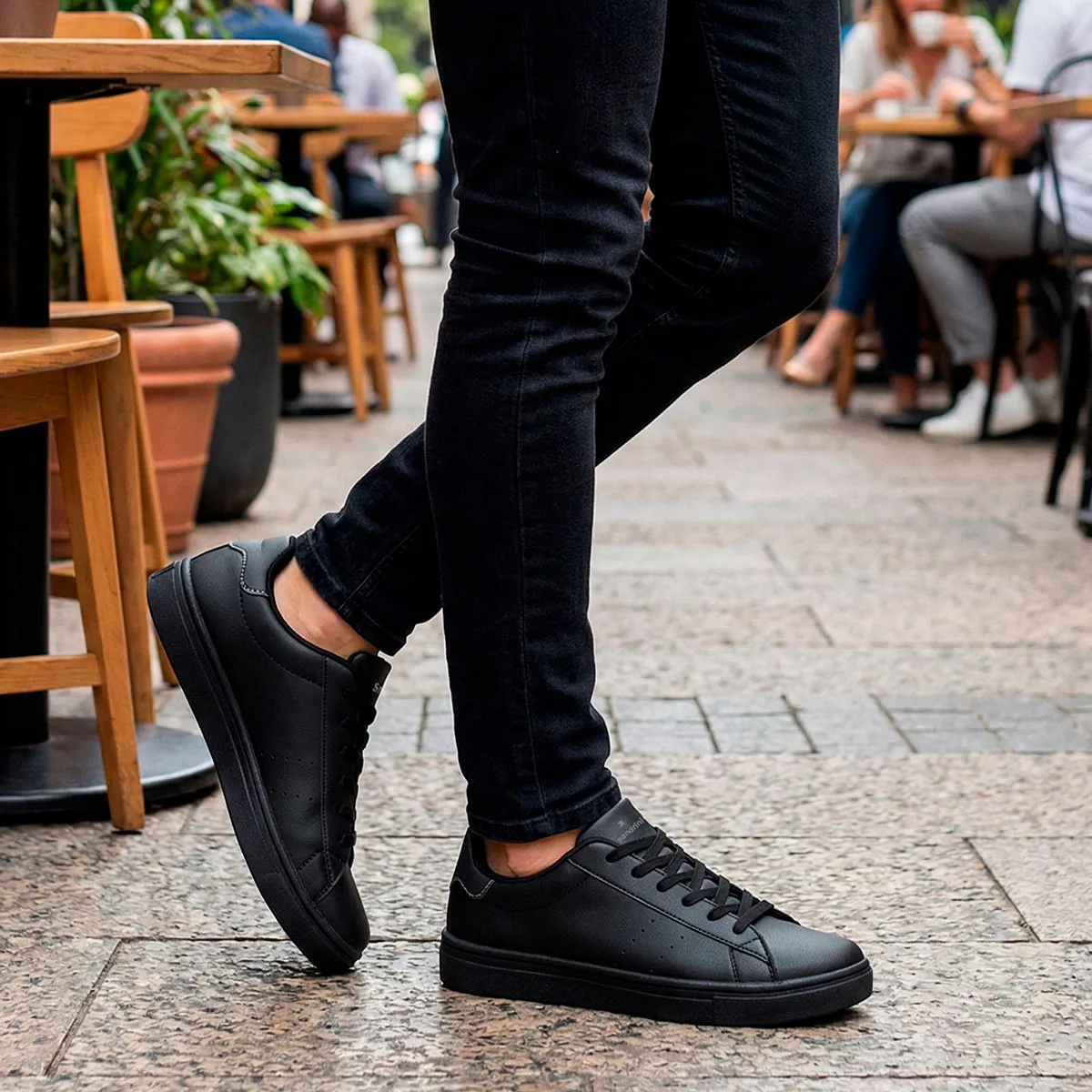 Tênis Sapatenis Evoke Street Sandrini Preto Black Masculino