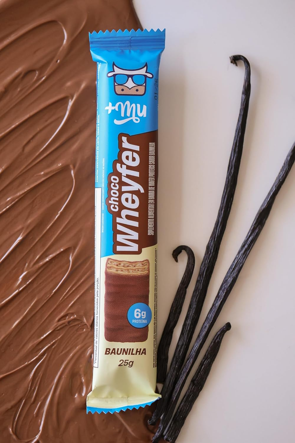  Mu Chocowheyfer Proteico Sabor Baunilha - Display com 12 unidades - 300g