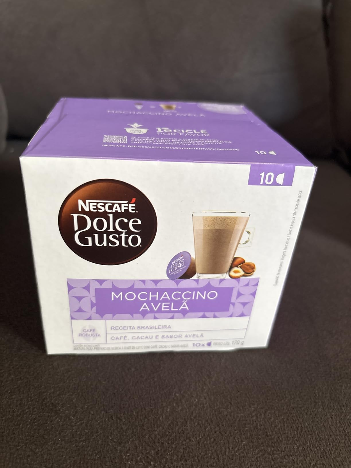 Dolce Gusto Mochaccino Em Cápsula Avelã Nescafé Caixa 170G 10 Unidades