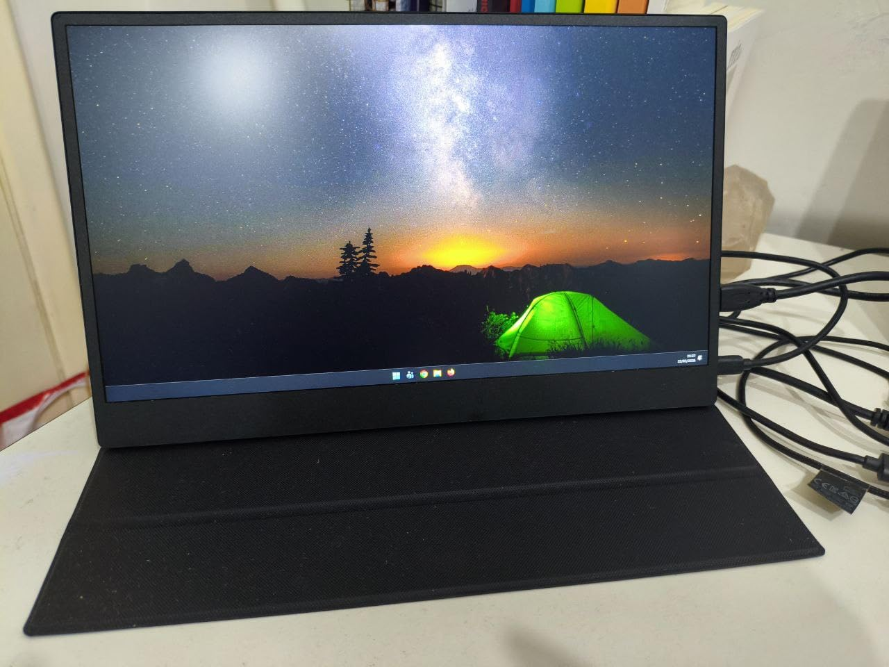 Bettdow Monitor Portatil 15,6'', FHD 1080P Monitor Portátil Conectado Com USB C Dupla/HDMI, IPS Extensor De Tela para Notebook com VESA e Funda Inteligente magnético, Plug and Play