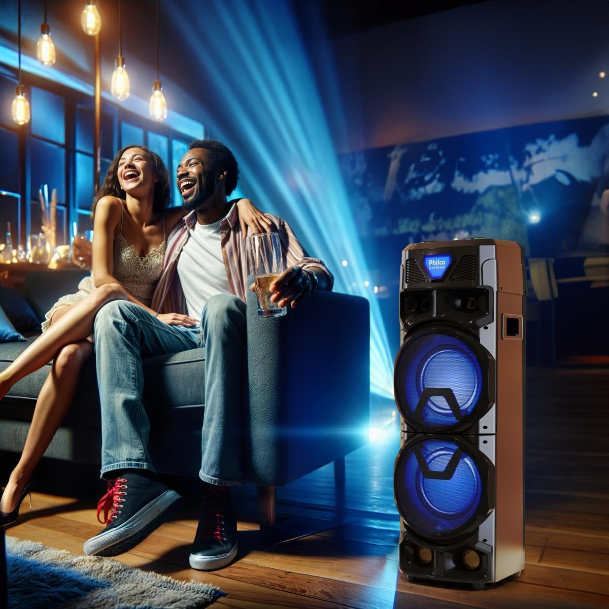 Philco PCX21000 Caixa de Som Amplificada, Bluetooth, 2100W