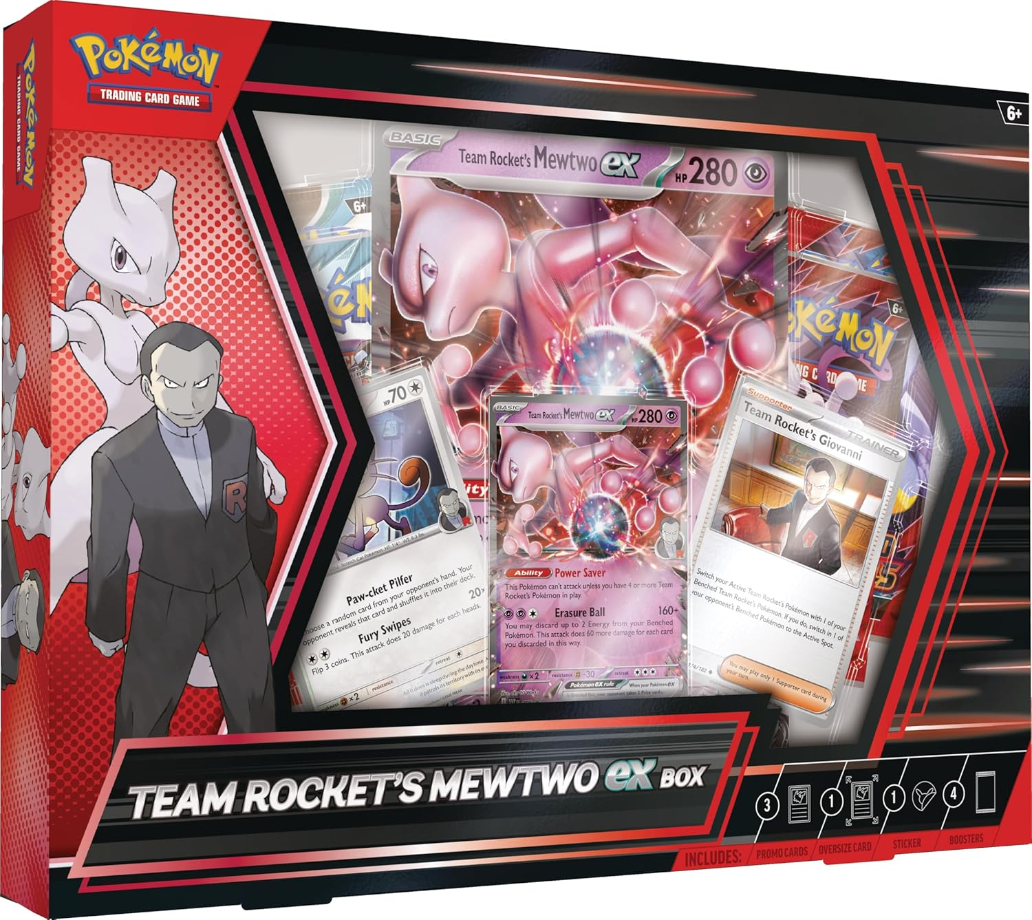 Pokémon TCG: Team Rocket's Mewtwo ex Box - Inglês