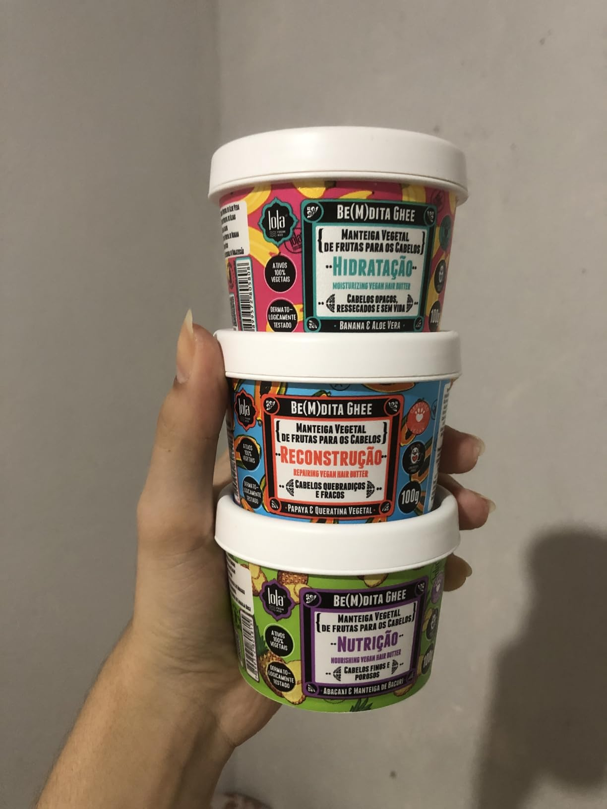 Kit Cronograma Capilar Be(m) dita Ghee 3 Produtos, Lola Cosmetics