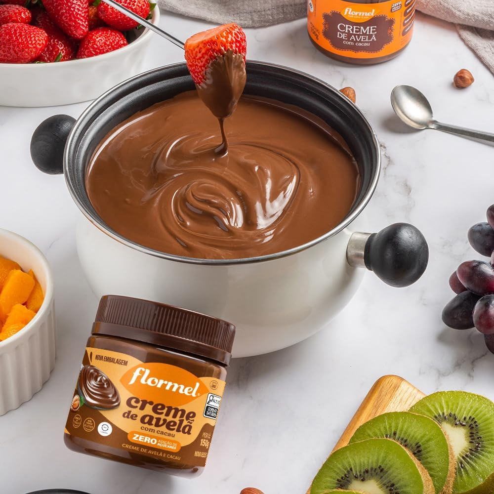 Creme de Avela com Cacau FLORMEL Zero Açúcar - 150 Gramas