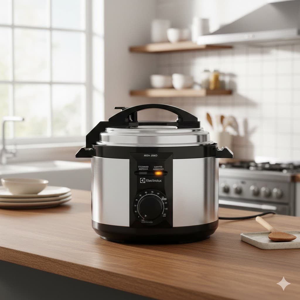 Panela de Pressão Elétrica Electrolux Inox 3L Efficient por Rita Lobo (PCE15) - 110V