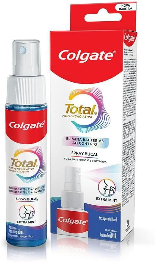Spray Bucal Colgate Total Com Agentes Antibacterianos 60ml