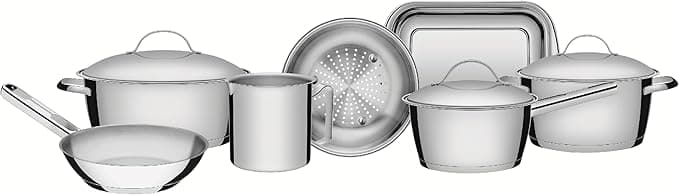 Jogo de Panelas com Fundo Triplo 7 Peça Tramontina Inox