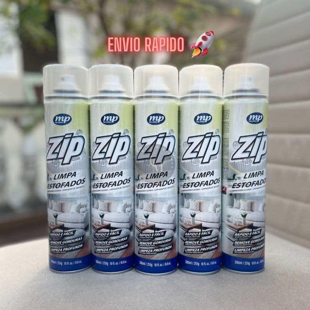 Espuma Para Limpeza de Estofados Spray Zip Clean 300ml/251g