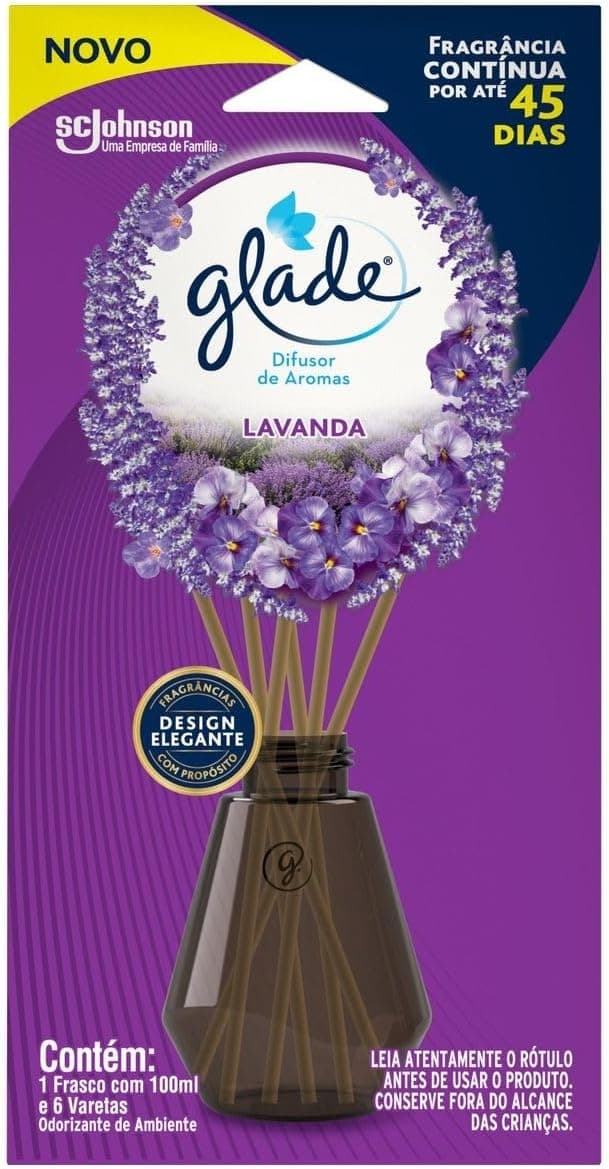 Glade Difusor de Ambiente, Lavanda, 6 Varetas, 100ml