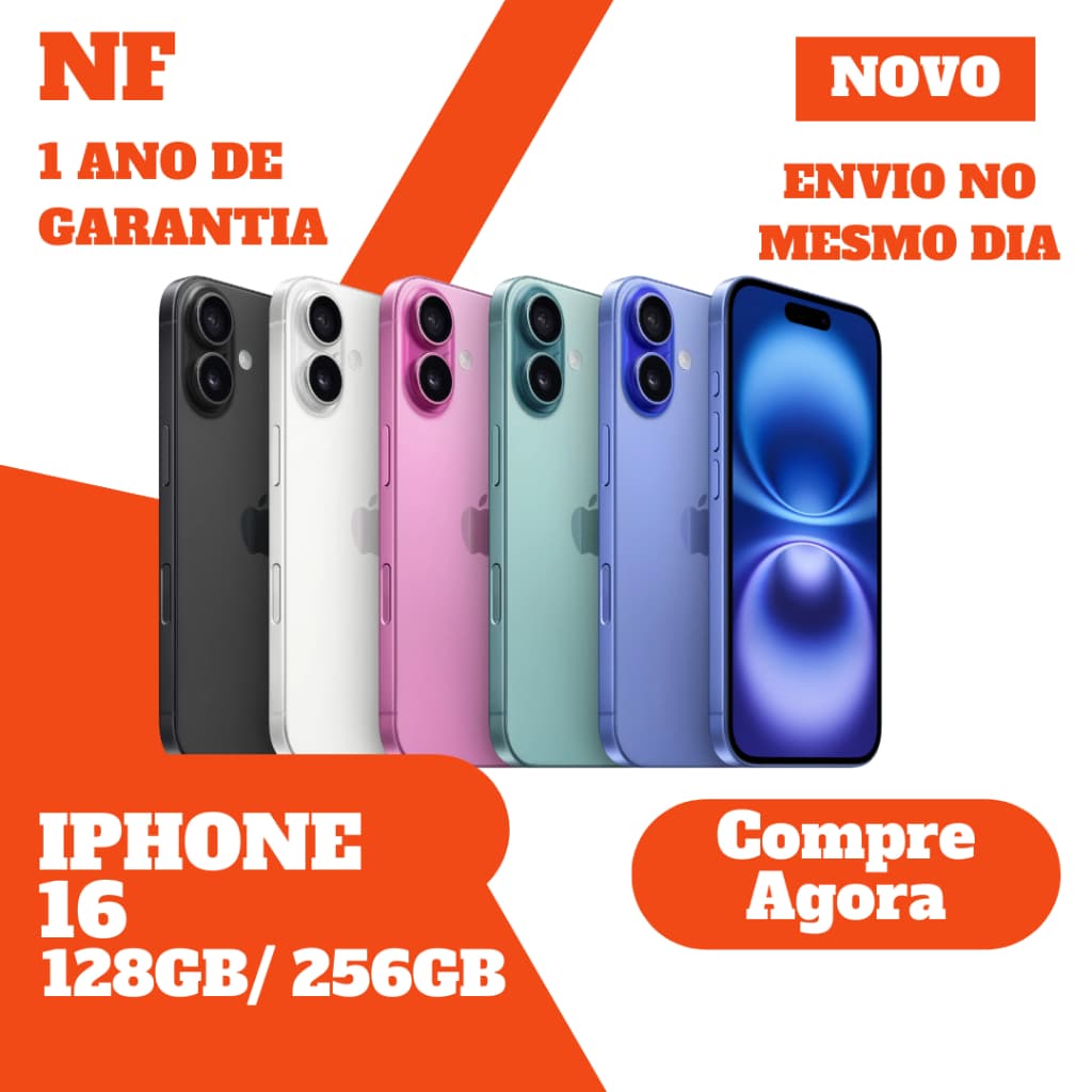 Celular Apple iPhone 16 128GB/256GB Plus - 5G