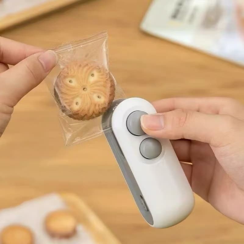 Mini Selador Portátil De Saco 2 Em 1 Magnético De Calor Recarregável