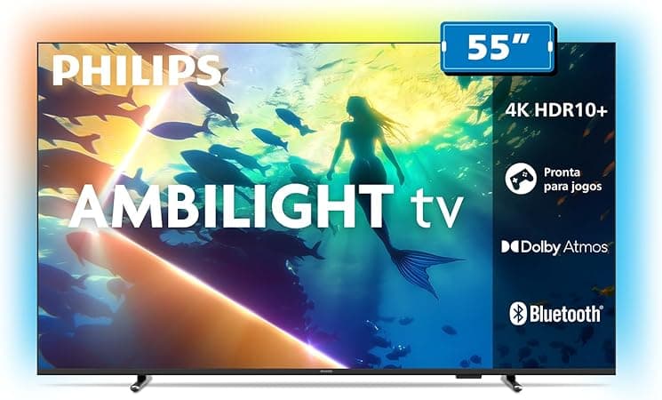 PHILIPS, Smart TV Ambilight 55" 4K, 55PUG8100/78