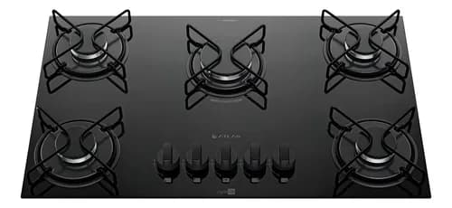 Cooktop 5 Bocas A Gás Atlas Agile Up Mega Chama Preto