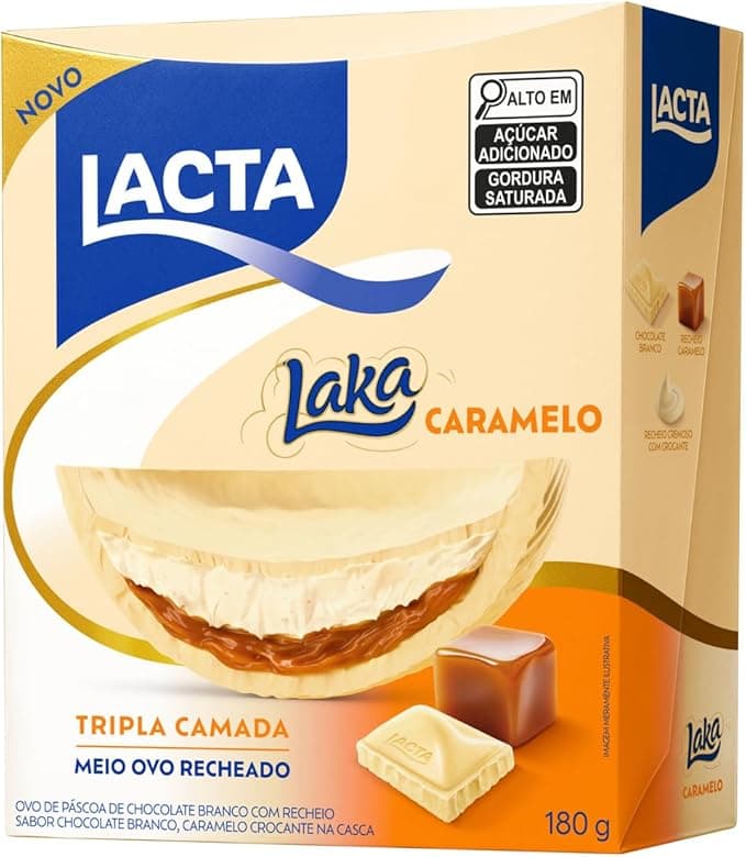 Lacta Caramelo Laka - Ovo de Páscoa Tripla Camada 180g