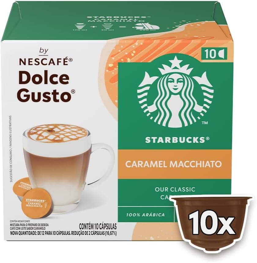 Starbucks Caramel Macchiato By Nescafé Dolce Gusto, 1 caixa com 10 cápsulas