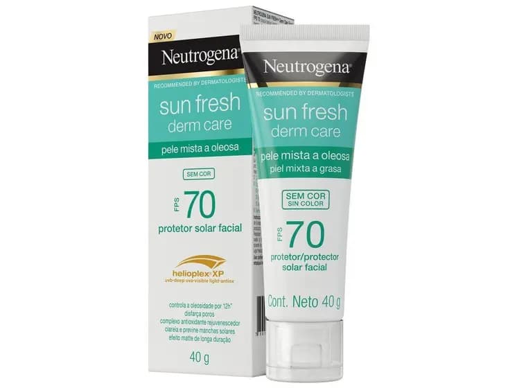 Protetor Solar Neutrogena Sun Fresh Derm Care Facial FPS70