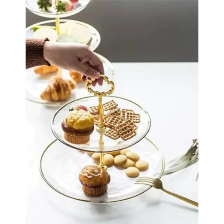 Suporte de Doces e Petiscos de 2 e 3 Andares – Decorativa para Mesa Posta, Festas e Chá da Tarde