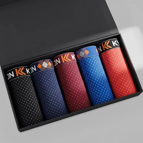 Kit 5 Cuecas Box Boxer Dry Fit Masculina Microfibra Premium