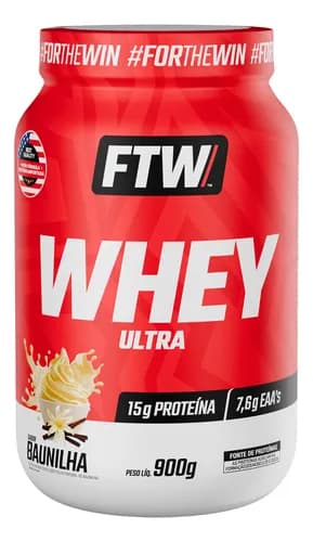 Whey Ultra Protein Pote 900g Sabor Baunilha FTW