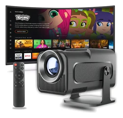 Mini Projetor Android11 Smart Hy320 4k Portátil Tv Celular Cor Preto