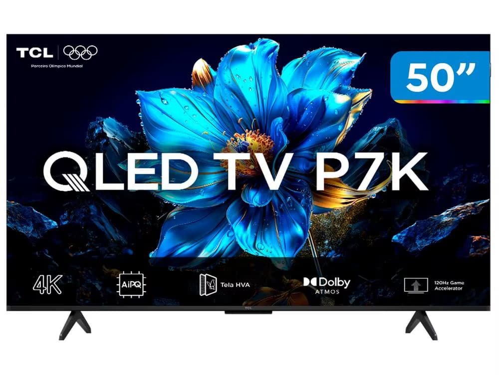 Smart TV 50" TCL 4K UHD QLED 50P7K