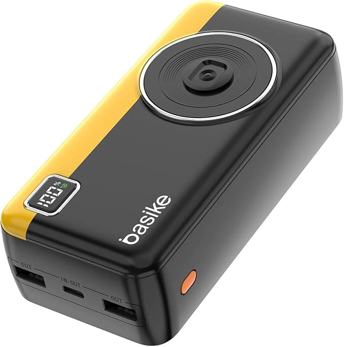 Power Bank 30000mAh, Basike Carregador Portátil 2 Saídas USB-A(até 22.5W)