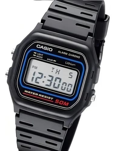 Relógio Casio Masculino W-59-1vq Preto - Loja Refinado Preto Preto Preto