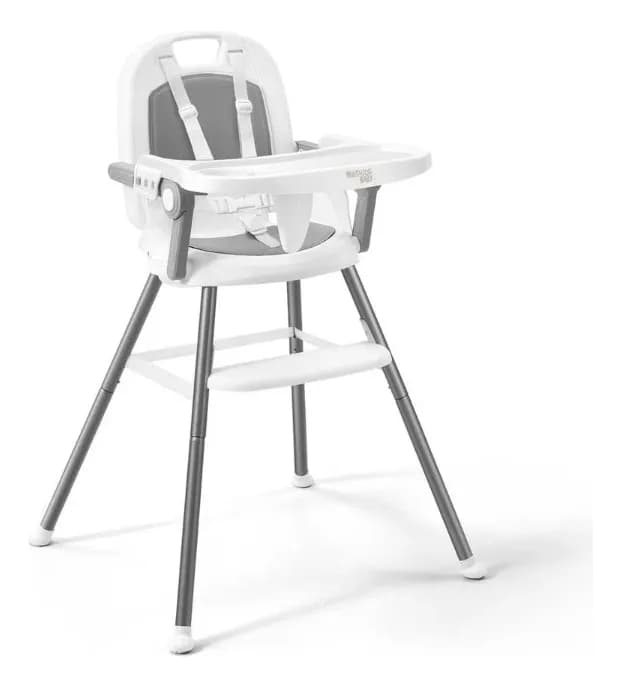 Cadeira de alimentação 3 em 1 infantil portátil berry cinza Multikids