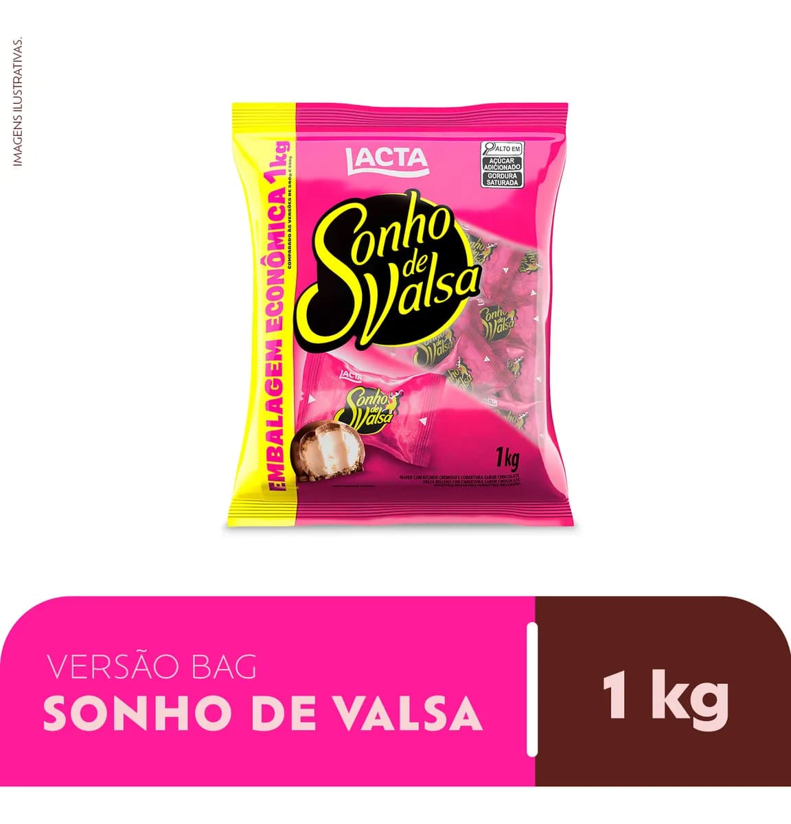 Pacote Bombom Sonho De Valsa Lacta 1kg