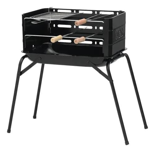 Mor Montana 64x54cm churrasqueira preto de aço
