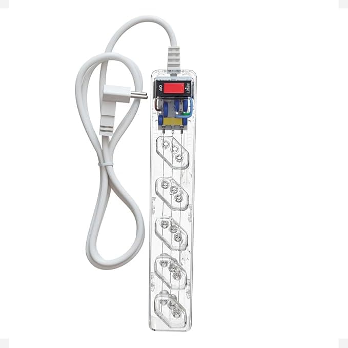 Filtro de Linha CLAMPER iCLAMPER Energia 5, 5 Tomadas, Proteção Contra Surtos Elétricos, 10A, Bivolt, Cabo 1m, Transparente