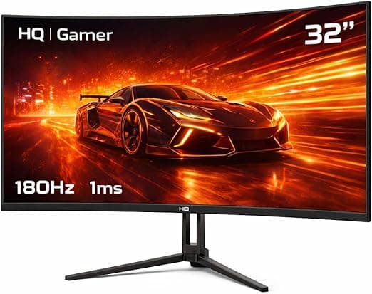 Monitor Gamer HQ Ultra 32" Curvo 1ms, 180Hz, HQ32C180