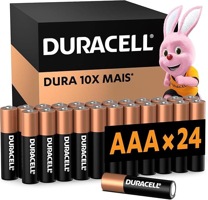 Duracell Pilhas Alcalinas AAA Palito Pack 24 Unidades – Dura Mais