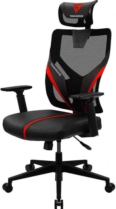 Cadeira Ergonômica Yama1 Vermelha ThunderX3