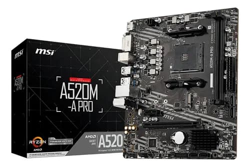 Placa-mãe Msi A520m-a Pro Am4 Matx Ddr4 Hdmi Dvi M.2