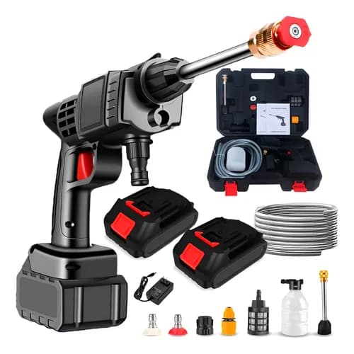 Lavadora Lava Jato Portátil Pressão 2 Baterias Maleta Preto 127/220v 50 Hz X 60 Hz