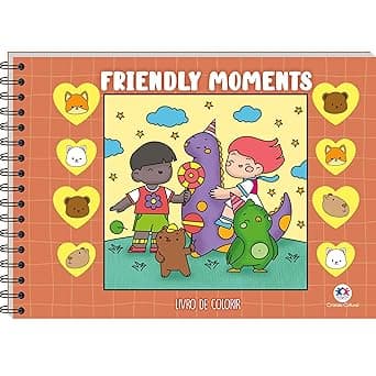 Friendly Moments - Livro de Colorir - Capa Dura