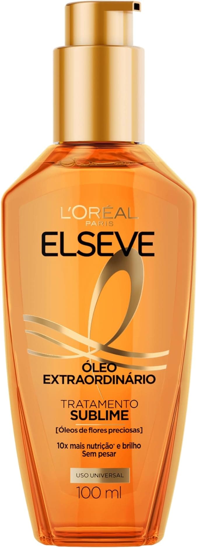 L'Oréal Paris Elseve Óleo Extraordinário Finalizador Capilar, Nutrição Profunda com 6 Óleos Preciosos, Anti-Frizz, Proteção Térmica até 230°C, 100ml