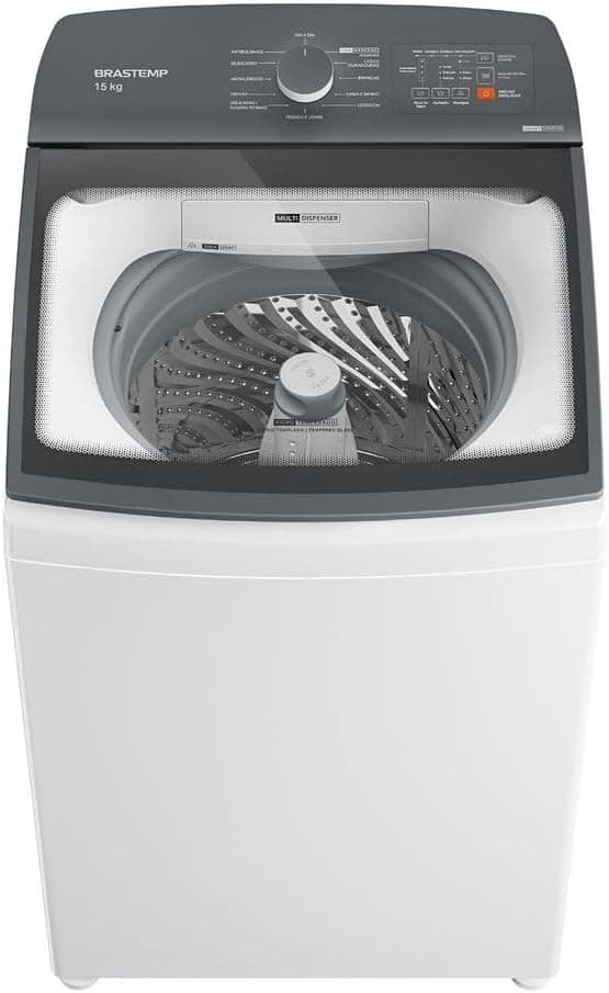 Máquina de Lavar Brastemp 15Kg Branca com Ciclo Tira Manchas Advanced e Smart Sensor - BWF15AB 220V