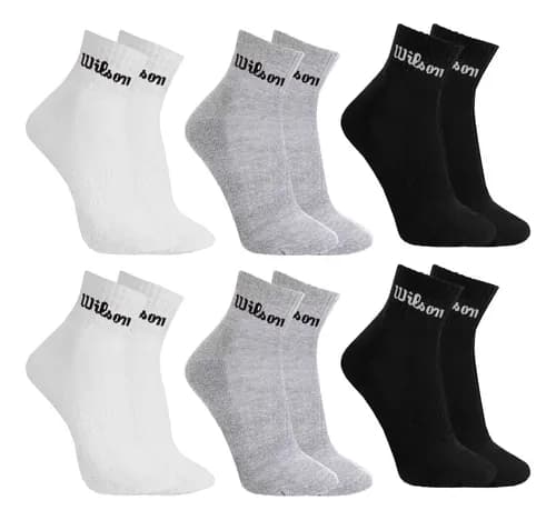 Kit 6 Pares Meias Wilson Cano Médio Masculino Adulto