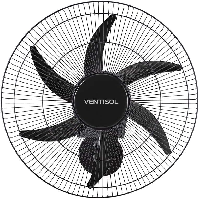 Ventilador de parede Ventisol Turbo 6 Steel Osc, 6 pás, 50cm, 200w - Bivolt