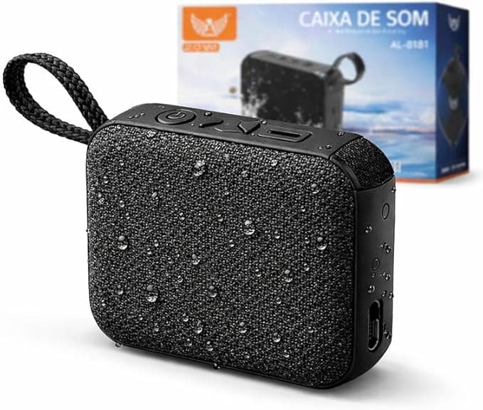 Caixa de Som Portátil GO 5W Impermeável, Conexão USB, Caixa de Som Bluetooth, Cabo P2, Som Limpo e Potente, Cartão de Memória, Som Alto e Sem Ruídos Prova D'água e Poeira