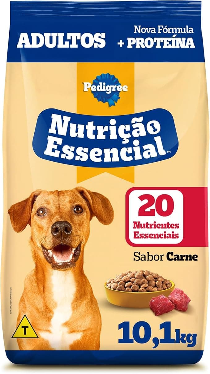 PEDIGREE Ração Nutrição Essencial Carne Para Cães Adultos 10.1kg