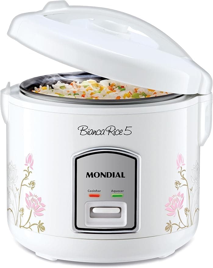 MONDIAL Panela De Arroz Bianca Rice 5, Branco, 400W, 220V - NPE-05-5X