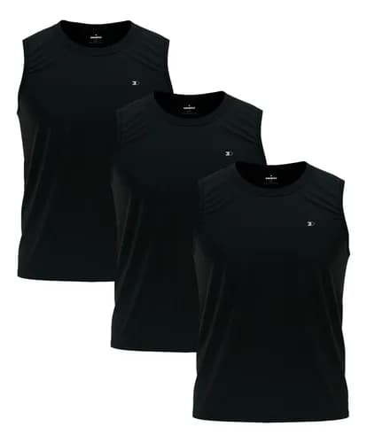 Kit 3 Camisas Regatas Dry-fit Masculina Sandrini Academia