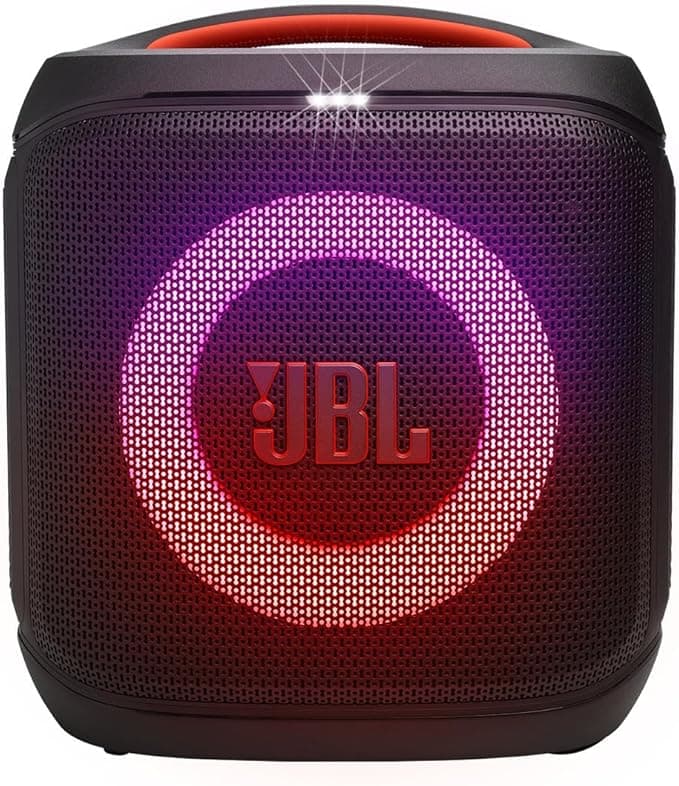 JBL, Caixa de Som, PartyBox Encore Essential 2, Show de Luzes, Bluetooth, Portátil, Resistente a Respingos, Bateria de até 15h, Som JBL Pro Sound, AI Sound Boost, 100 W RMS