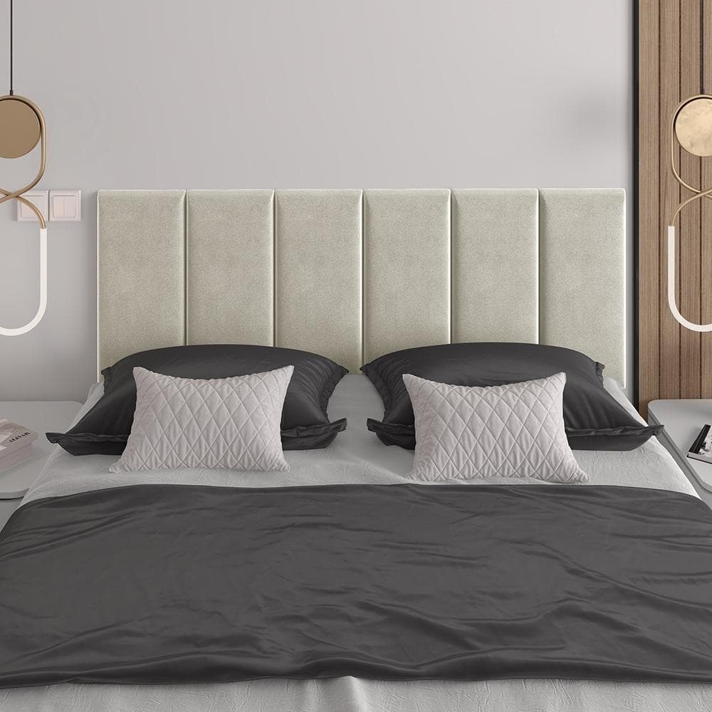 QUEIMA DE ESTOQUE! Cabeceira Almofadada Dubai 160 cm - Suspensa Suede MDF - Movelove