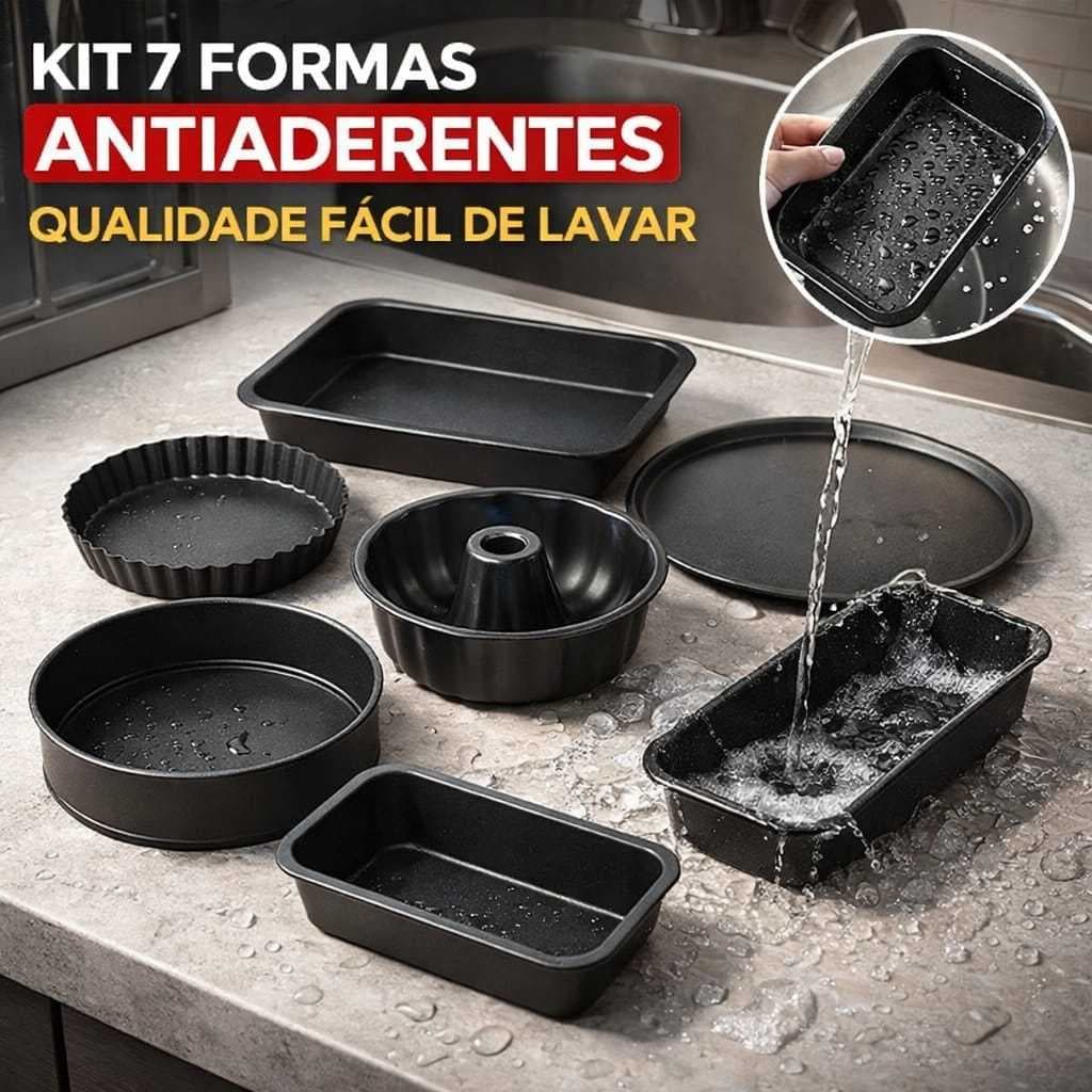 KIT COM 7,6,5,4, 3 FORMAS ASSADEIRAS ANTIADERENTES , TORTA,BOLO, PÃO e CARNES