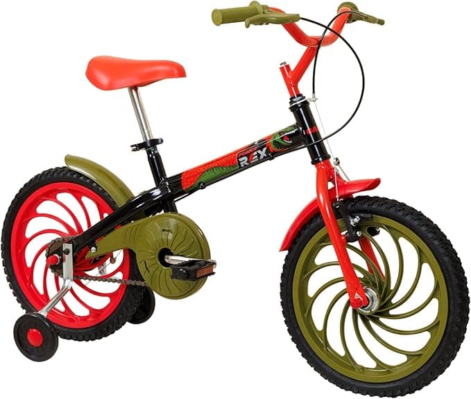 Caloi Bicicleta Infantil Power Rex, Aro 16, Preta