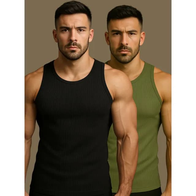 Kit 2 Regata Americana Masculina Canelada